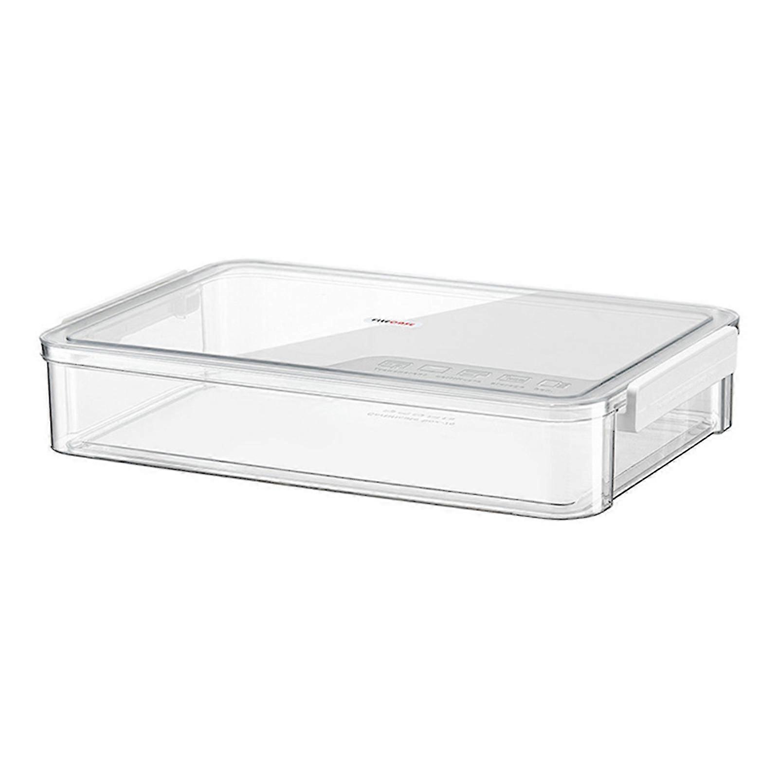 Transparent Storage Box with Lid Latching Modular Stackable Storage Bins