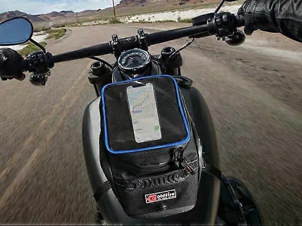 New Universal Motorcycle Tank Bag Gas Oil Fuel Tank Saddlebag Quick Release Strap Mount Bag with Strong Reflective Strap