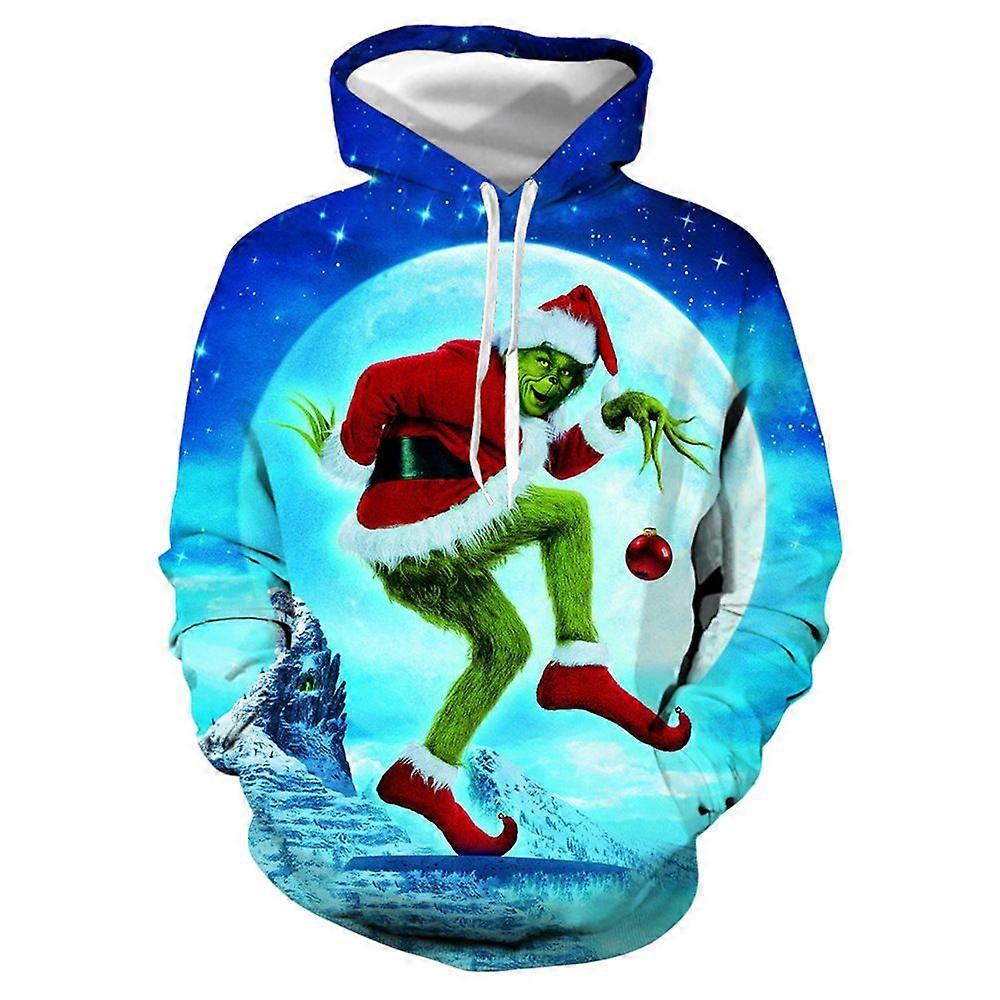Anime 3D digital printing The Grinch The Grinch men's and women's sweater hooded sweater spring and autumn