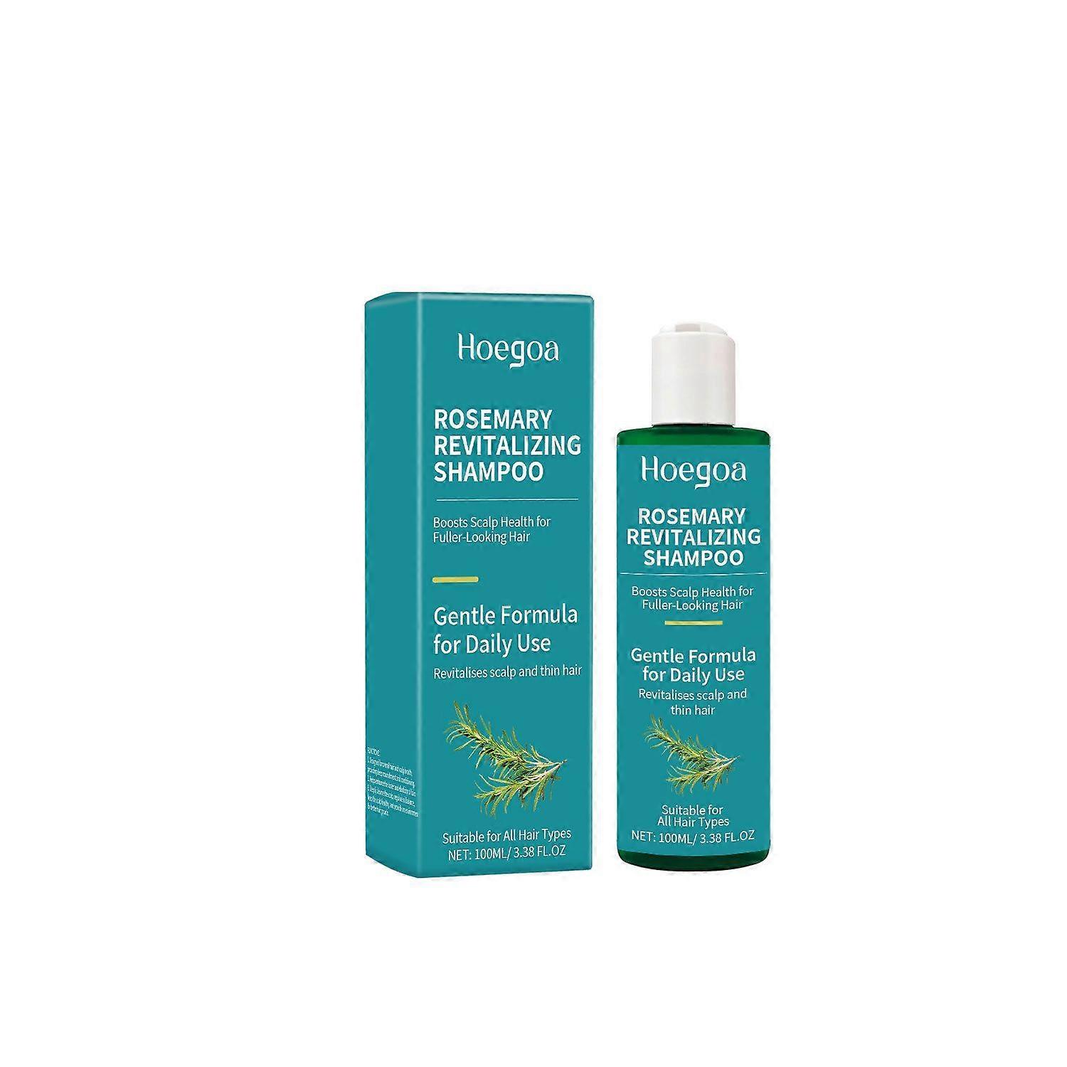 Le shampooing au romarin Hoegoa nourrit, hydrate, éclaircit, adoucit, nettoie et hydrate le shampooing pour le cuir chevelu