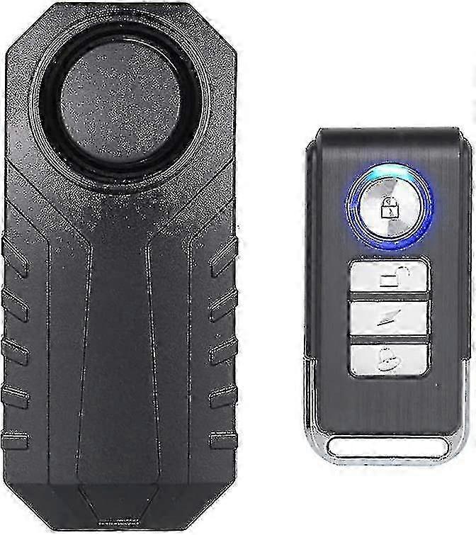 Wireless Bike Alarm with Remote Control, 113dB Super Loud Waterproof Burglar Alarm