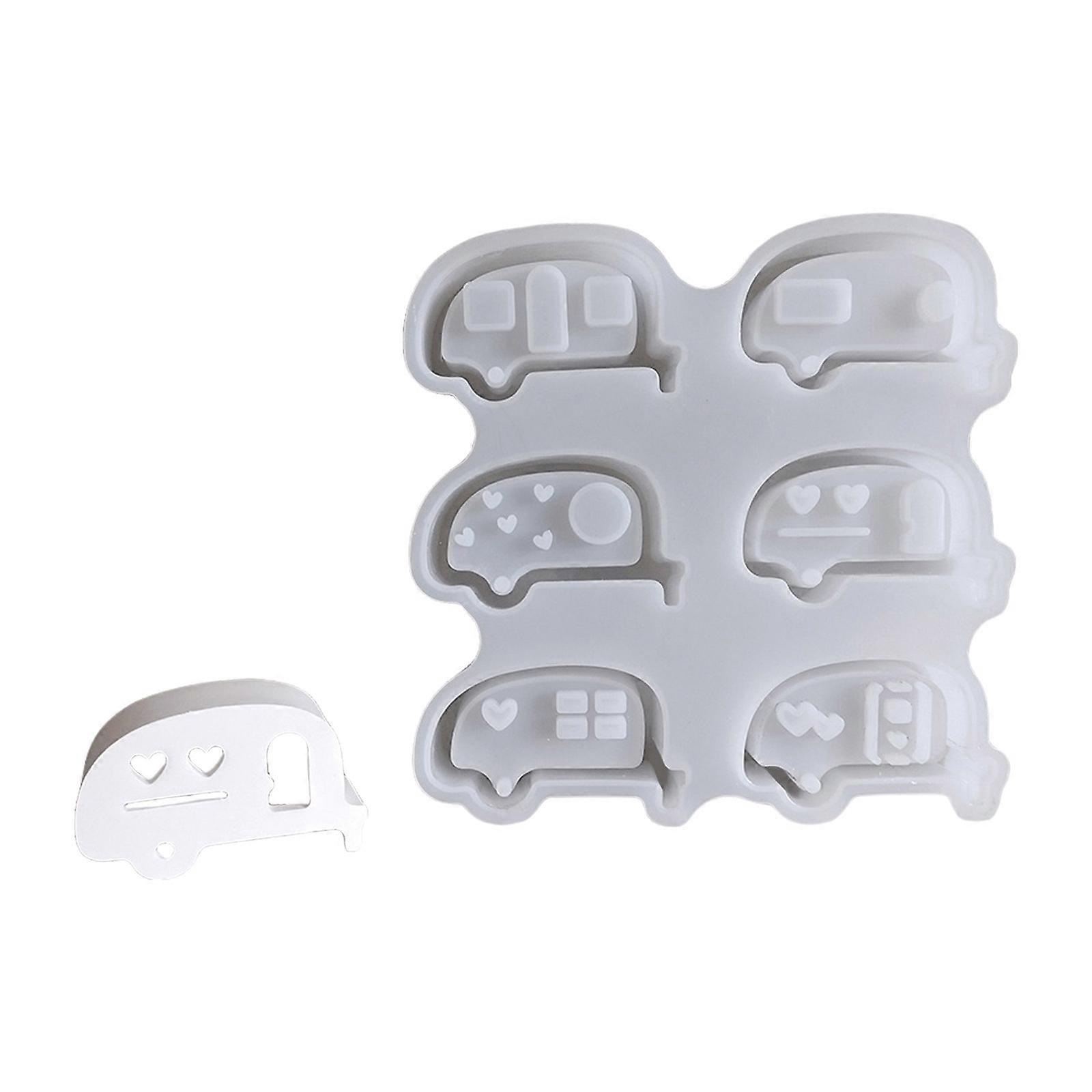Flexible Silicone Festival Home Decoration Mold Hollow Bus Shaped Candlestick Mould Gypsum Mould for Atmosphere Light
