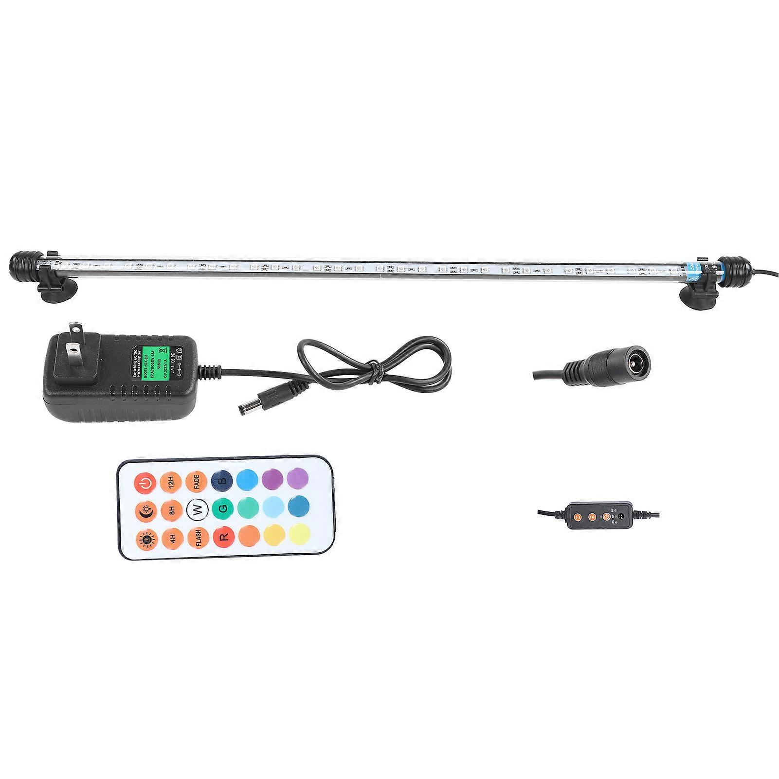 Acrylic 30 LED Aquarium Lighting IP68 Waterproof Fish Tank Light with Adjustable Brightness 100-240V