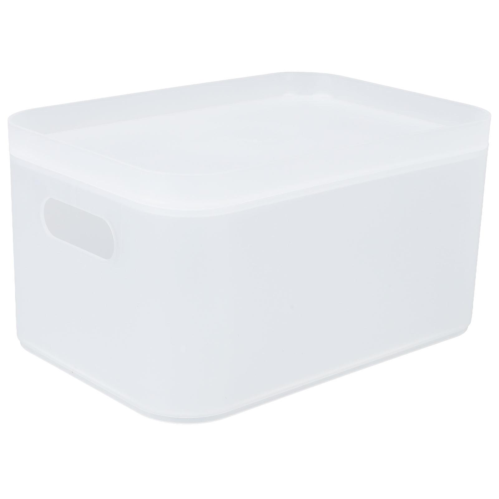 Shatter-resistant Plastic Storage Bins, Minimalistic Design Containers with Stackable Feature, Includes Handles for Effortless Transport,