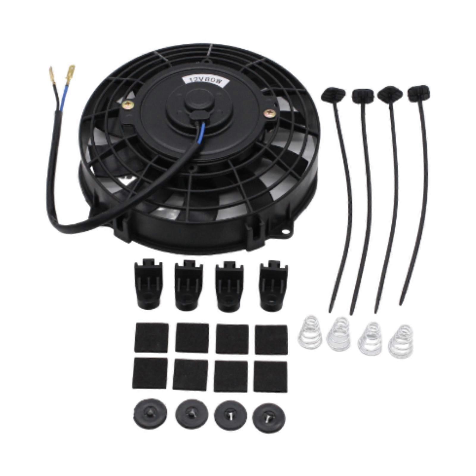 Generic Electric Radiator Cooling Fan Assembly Kit Replacement for Auto