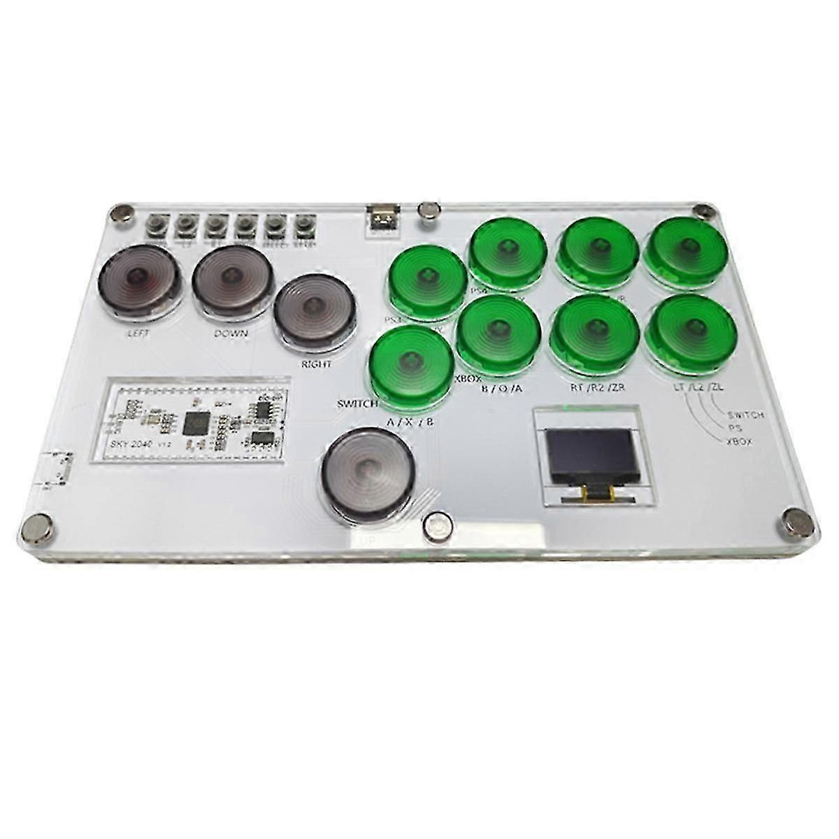 Arcade Joystick Controller Fight Stick Game Controller Pulsante meccanico per PC / / Switch, verde DS