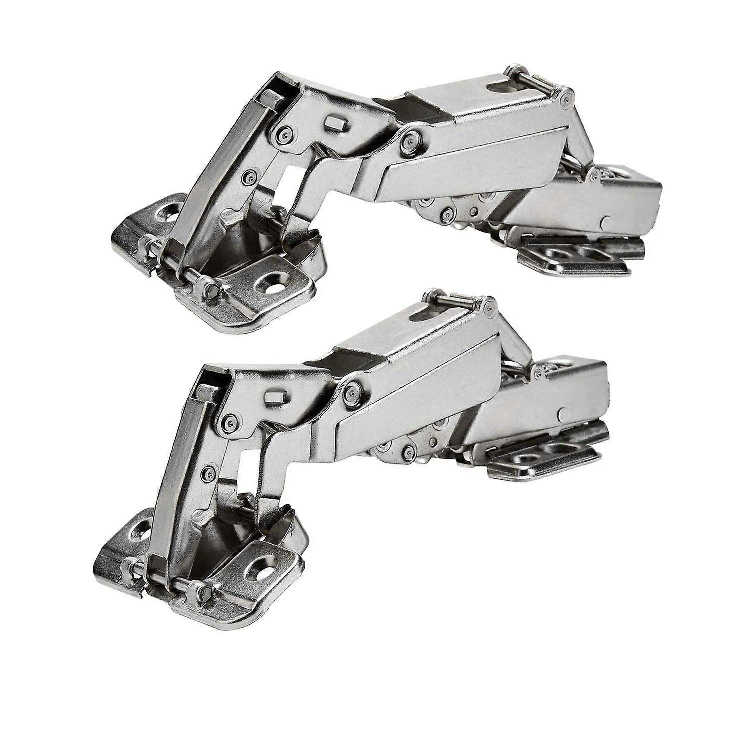 1 Pair 175 Degree Nickel-Plated Steel Wardrobe Hinges