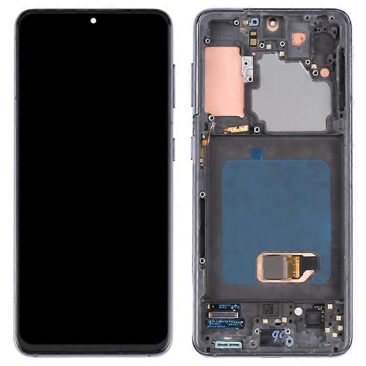 Compatible For Samsung Galaxy S21 5G G991 OEM Grade S AMOLED Screen and Digitizer Assembly + Frame (Without Logo)