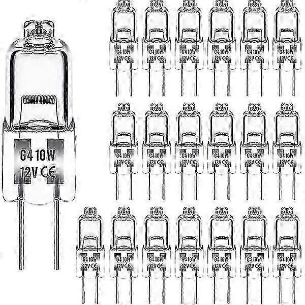 Λαμπτήρες αλογόνου G4 10W 12V - Θερμό λευκό - 20 Pack