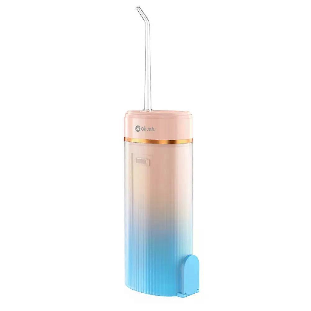 Airuidu Portable Smart Electric Oral Irrigator Water Flosser Deodorizes Breath Freshens Breath Prevents Bad Germs 4 Mode Nozzles