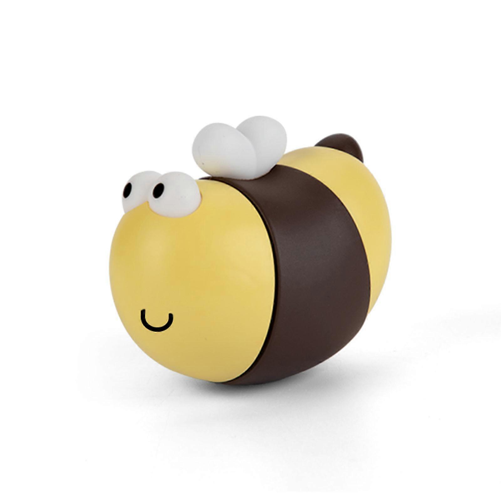 Cute Cartoon Bee Electric Hand Warmers USB Rechargeable 2 Temperature Heating Pocket Warmer RGB Night Light  Yellow