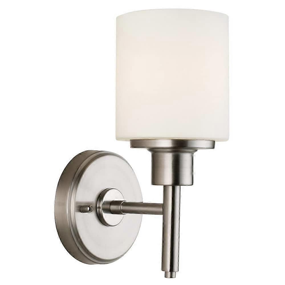 Dimmable Frosted Glass Wall Lamp for Hallway Lighting, Modern Design, Adjustable Brightness, 12W LED, White Finish