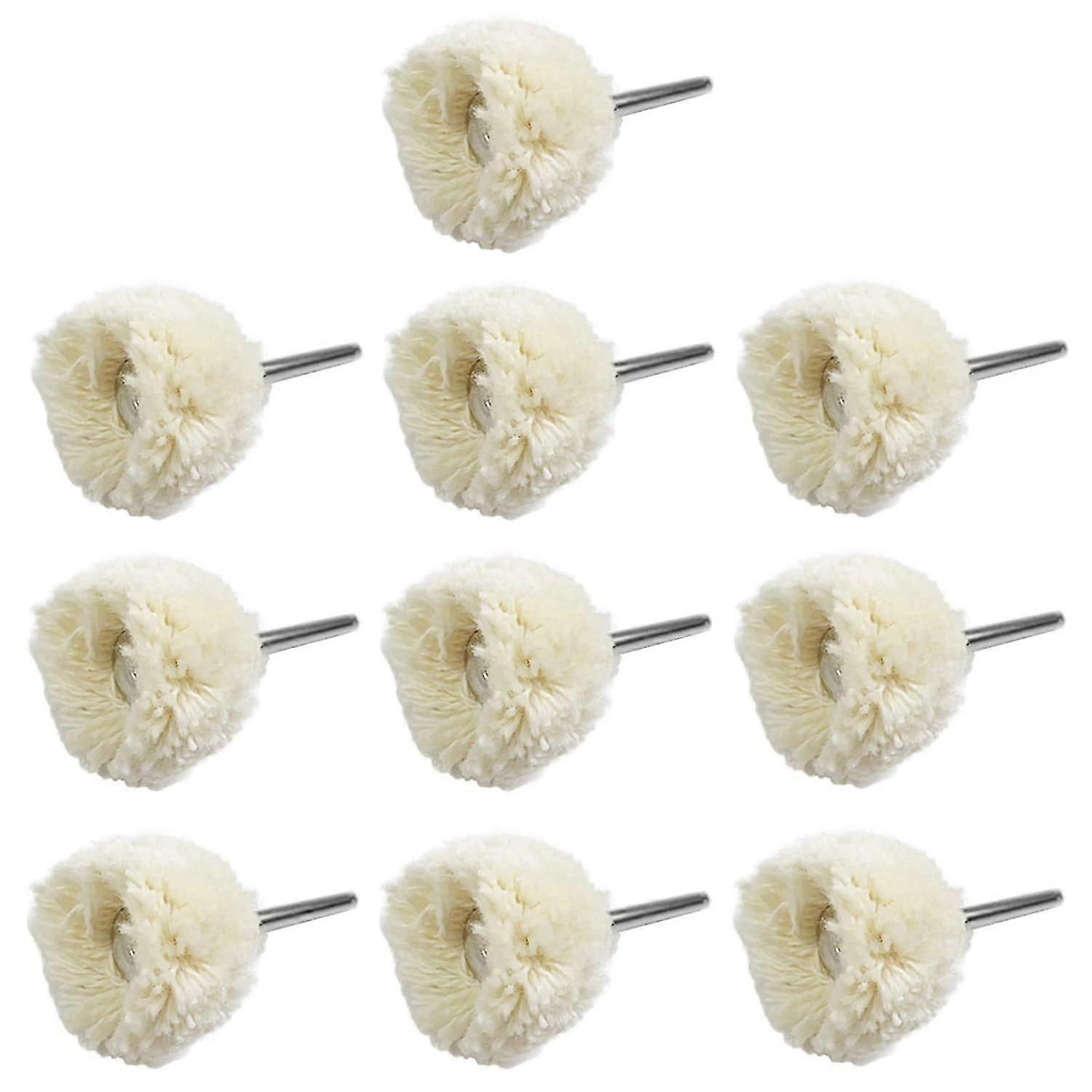 10pcs 1/8 pollice cotone lucidatura lucidatura lucidatura ruota per Dremel kit di lucidatura - lucidatura ruota o-buono