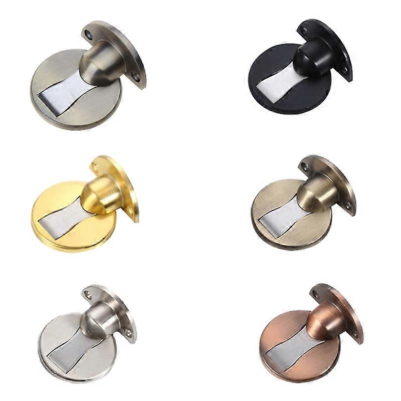 Windproof Zinc Alloy Magnetic Door Stopper Hidden Doorstop Mechanical Self Locking Suspension Floor Mounted Door Suction