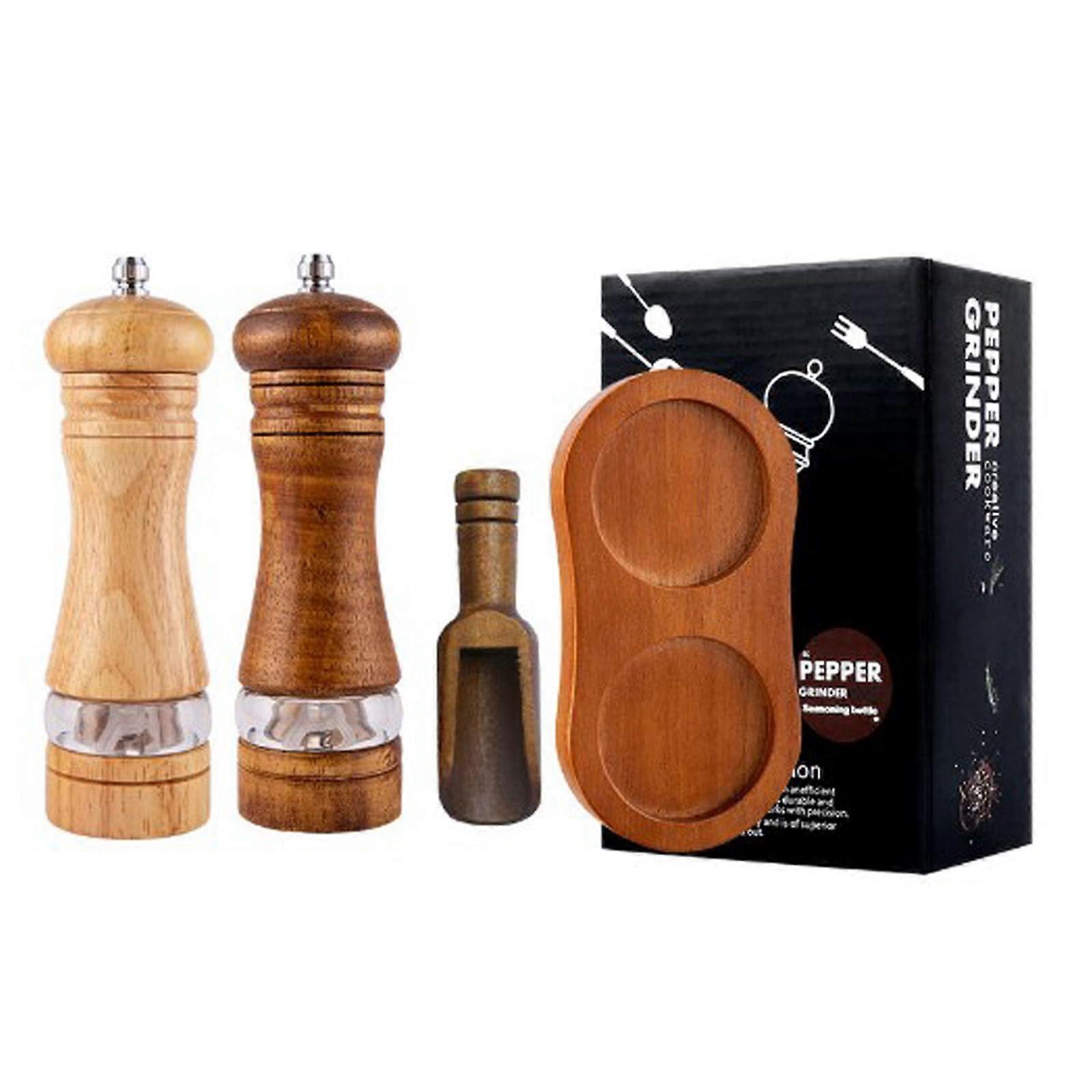 Adjustable Ceramic Salt and Pepper Grinder Set, 6 Inch, 2 Pcs, Perfect for Home Kitchen Use, Stylish and Durable