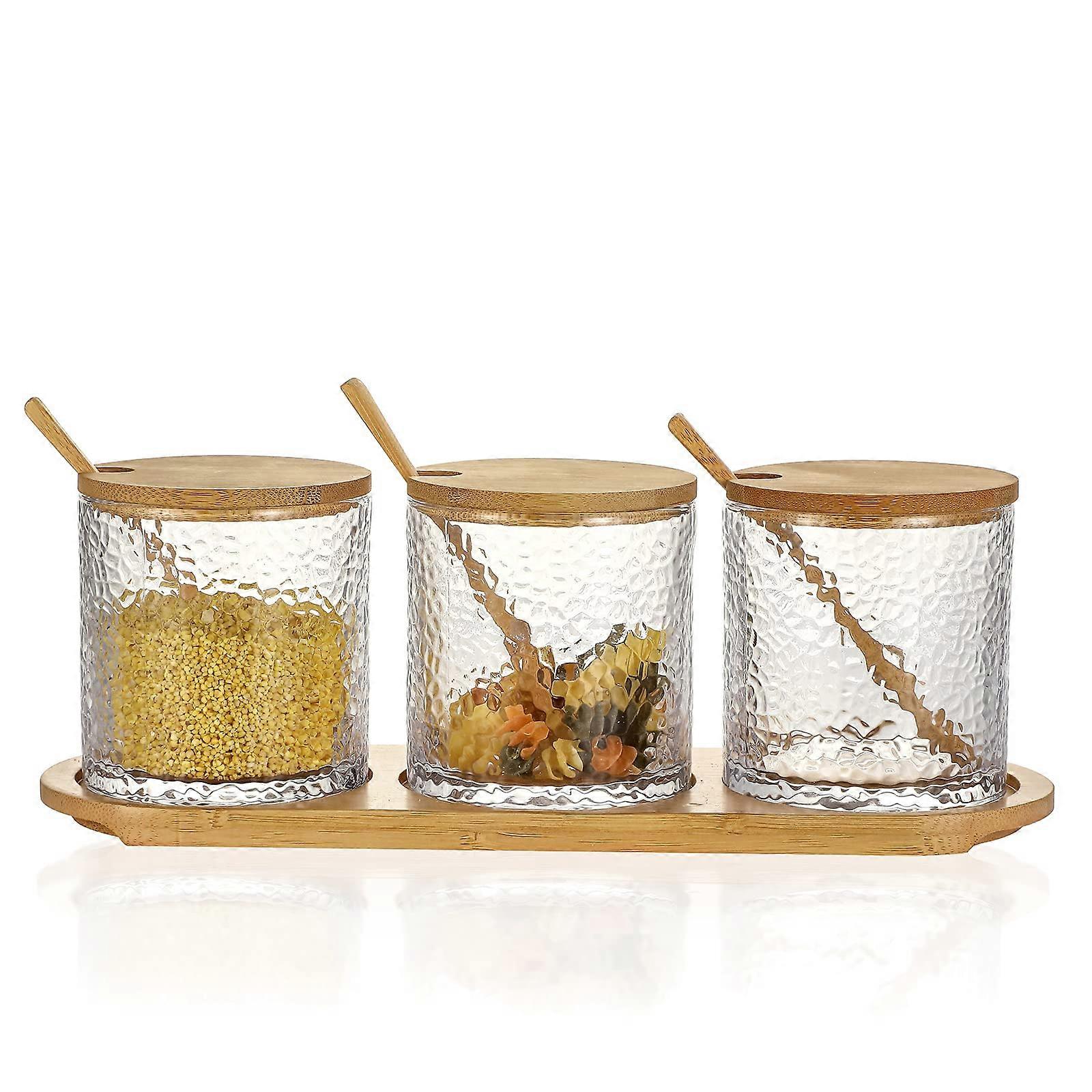 Condiment Canisters for Kitchen Countertop Storage