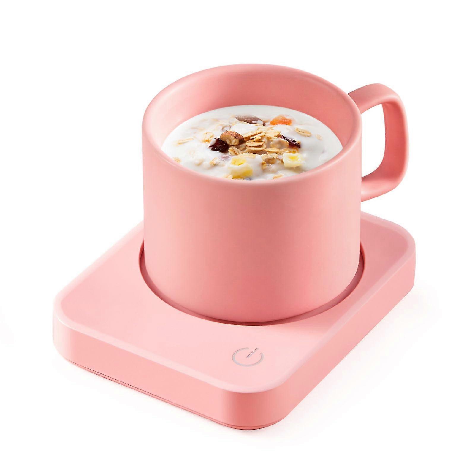 Pink Coffee Warmer Mug Set Warmer for Office Supplies