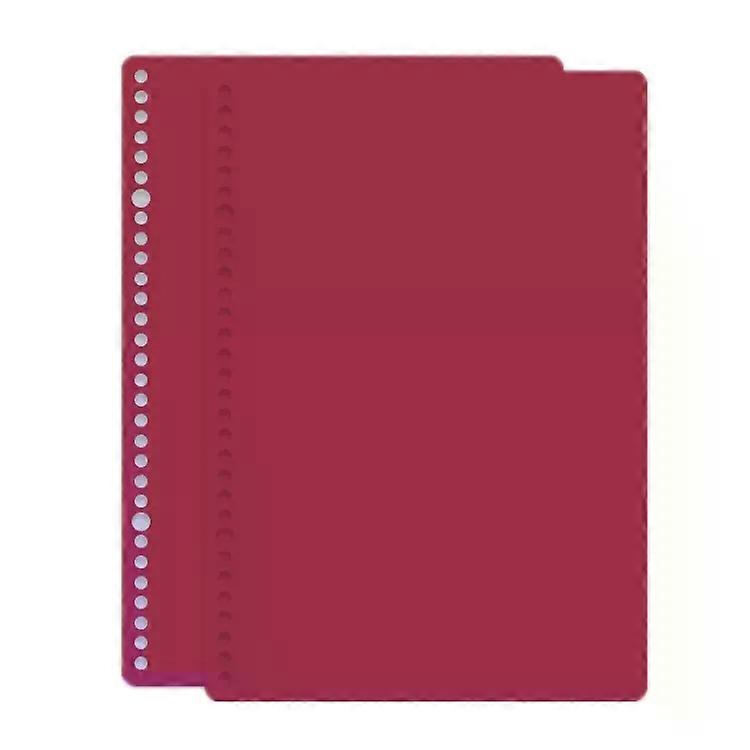 Frosted Loose-Leaf Book Cover Set-DIY B5 Size,5 Sets,Red-Gallon Red