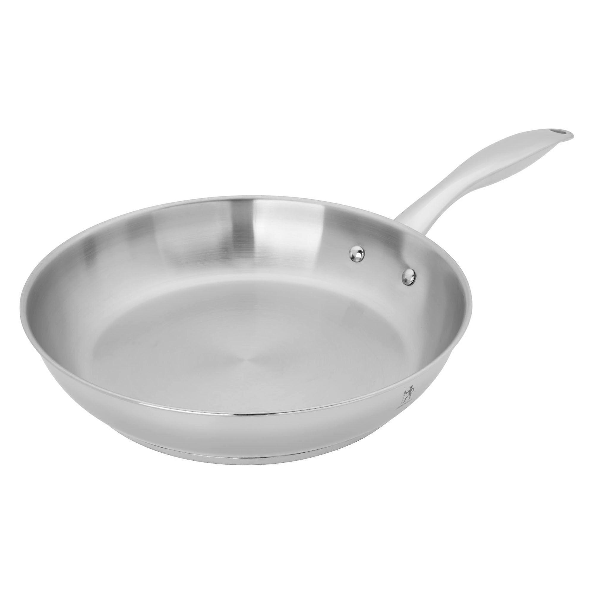 10-Inch Stainless Steel Fry Pan with Non-Stick Surface, Induction Compatibility, and Ergonomic Handle