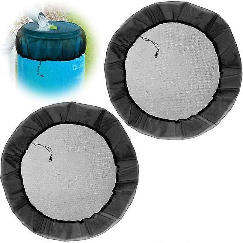 2 Pcs Rainwater Catcher Net 95cm Adjustable Rainwater Catcher Barrel Rainwater Filter with Drawstring