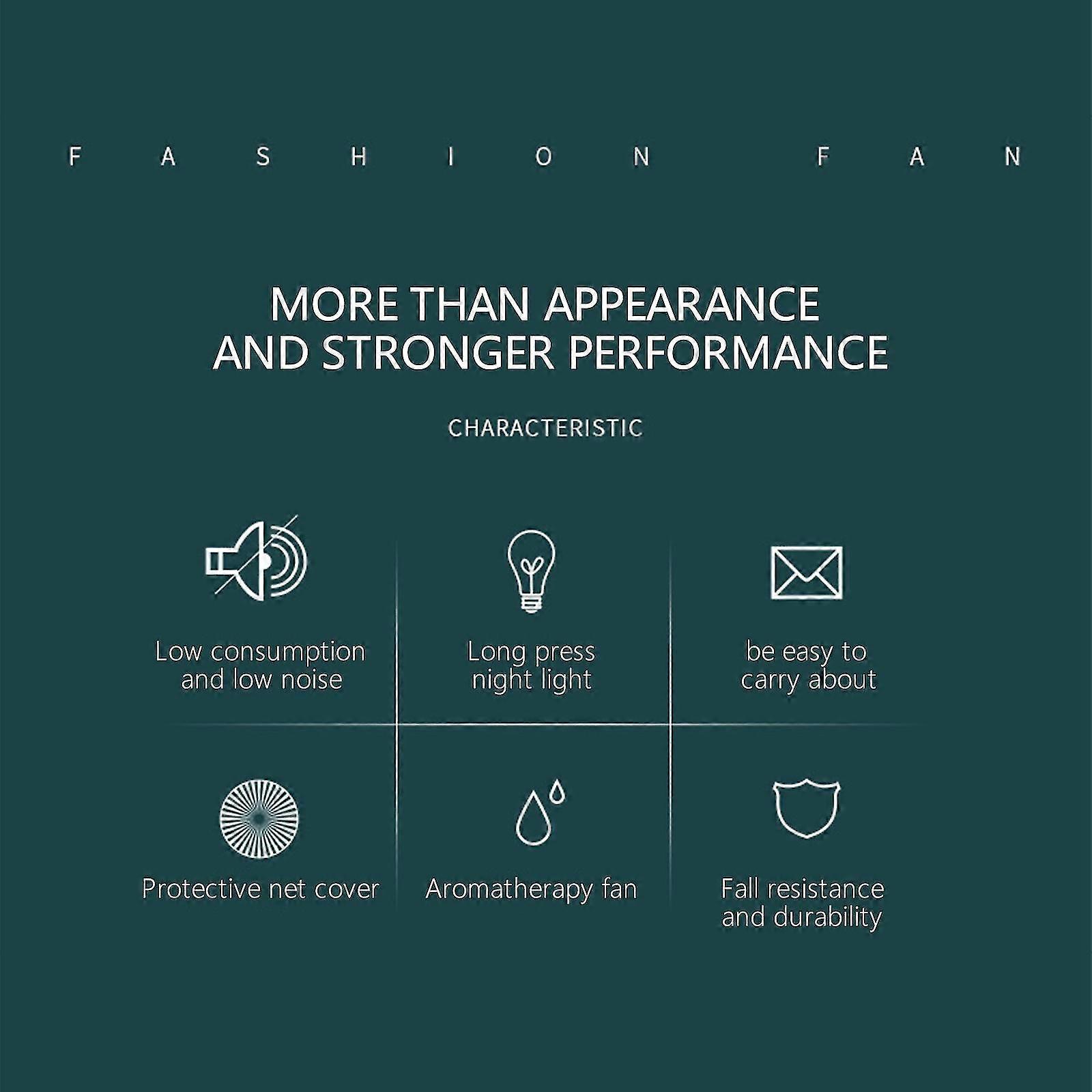 Usb Charging Desktop Multifunctional Folding Night Light Fan With Storage Function