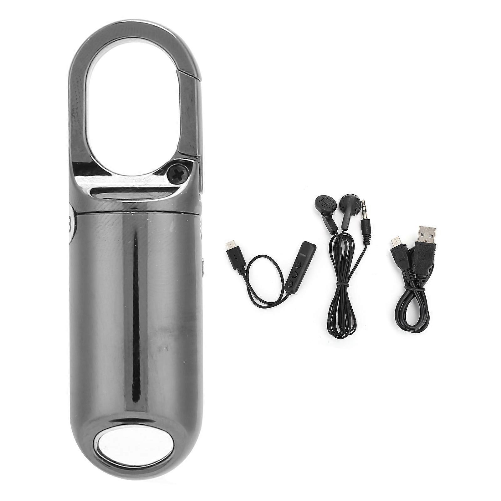 8GB Metal Keychain Recording Pen MP3 Player Mini Digital Audio Recorder with Time Function