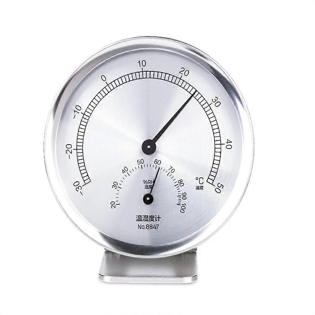 Metal Temperature and Humidity Meter Home Hanging Office Dual-use Temperature and Humidity Meter Dry Thermometer