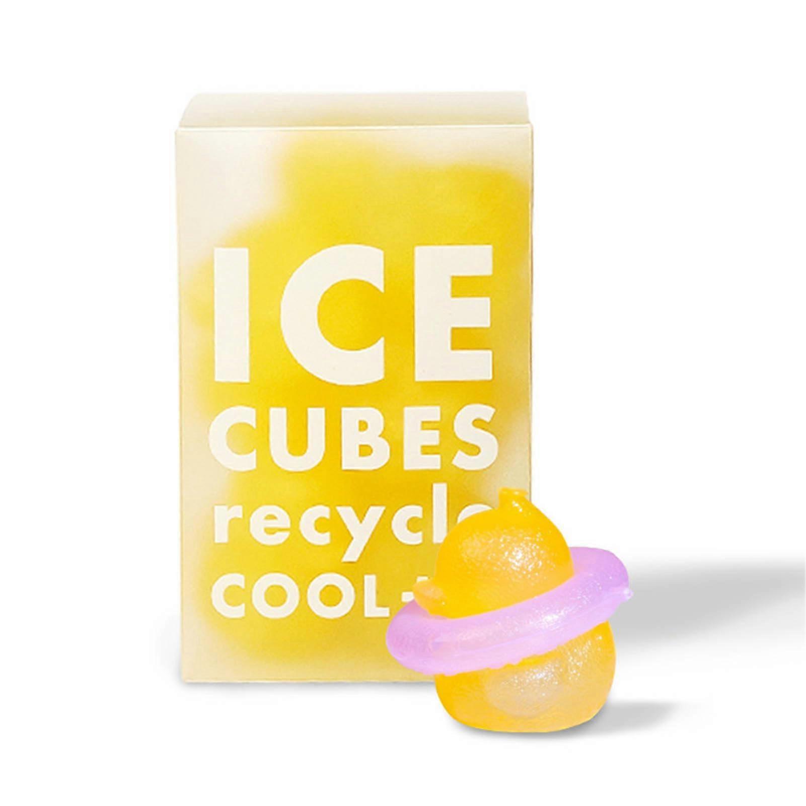 Reusable Ice Cubes - 7 Duck-Shaped Melting Ice Cubes for Whiskey, Wine, and Beer - Long-Lasting, BPA-Free, Non-Toxic