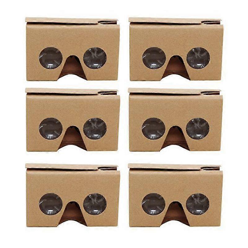 6PCS 3D Glasses for Cardboard V2 VR 4.5- 6Inch Smartphone+Headband