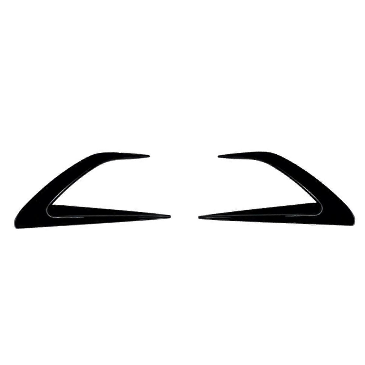 Car Front Bumper Splitter Spoiler Fog Lamp Spoiler Cover Trim for Miata MX-5 ND 2016+ Bright Black