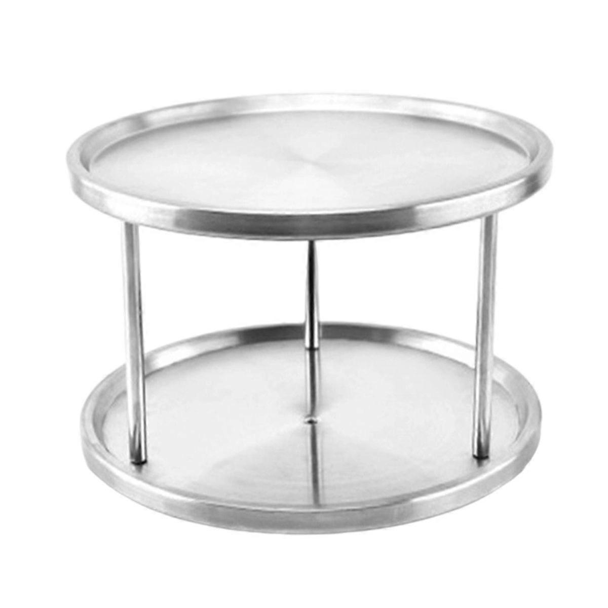 Multifunctional rotating spice shelf for kitchen storage, rotating rack for grey and white condiments and condiments