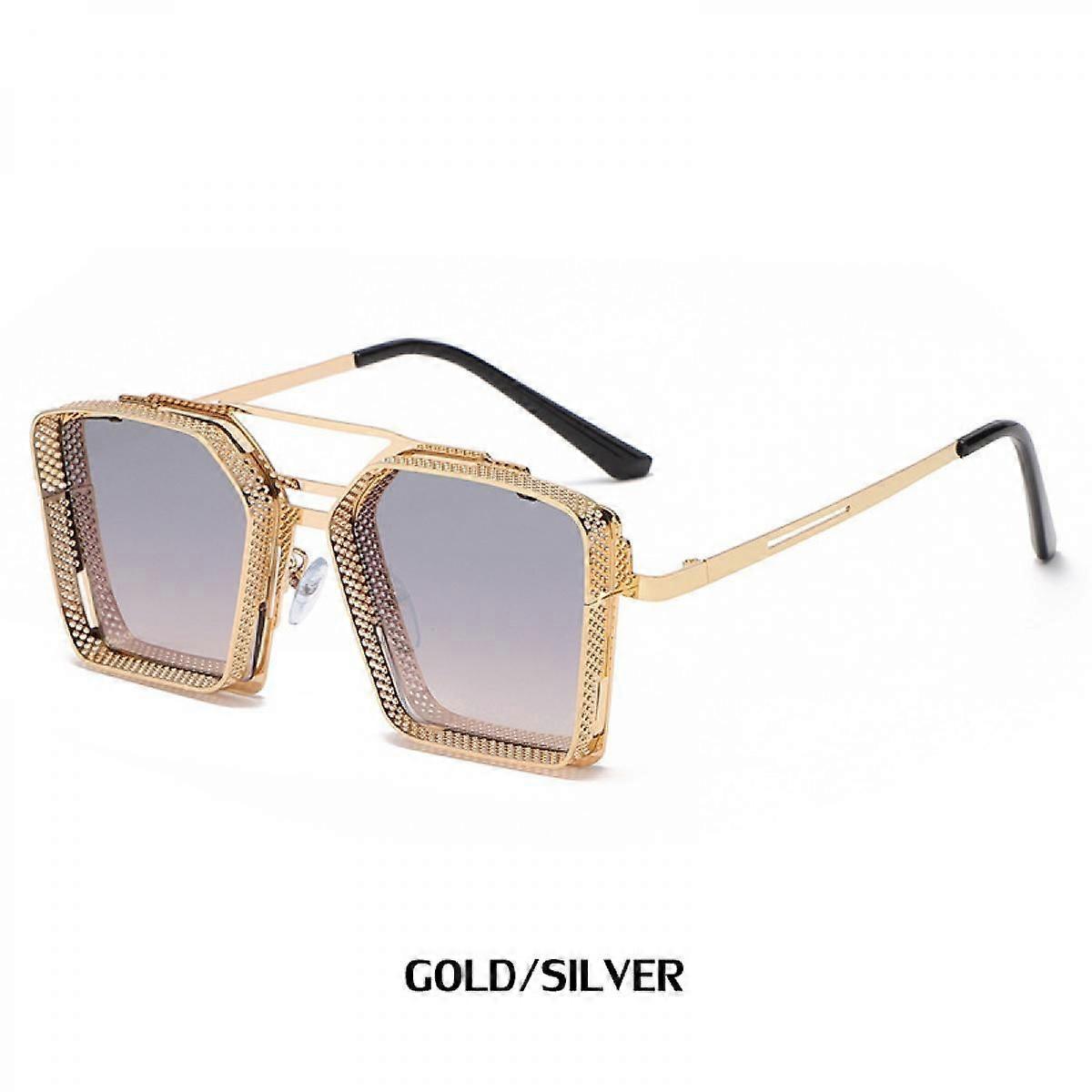 Square Oversized Sunglasses for Women Men Flat Top Fashion Shades