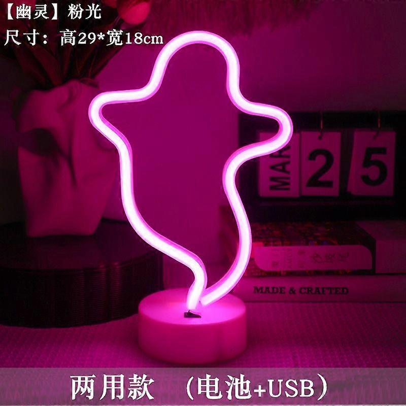 Flamingo Led Neon Light Coconut Tree Cactus Heart Shape Lamp Stand Colorful Home Room Decoration Christmas Night light