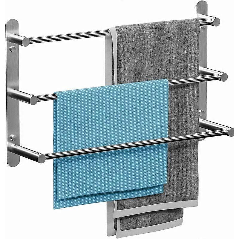 Porte Serviette Salle de Bain, tagre 3 Barres en Acier Inoxydable SUS 304, Barre Porte Serviette Salle de Bain Mural 70 cm, Barres Porte-Serviettes po