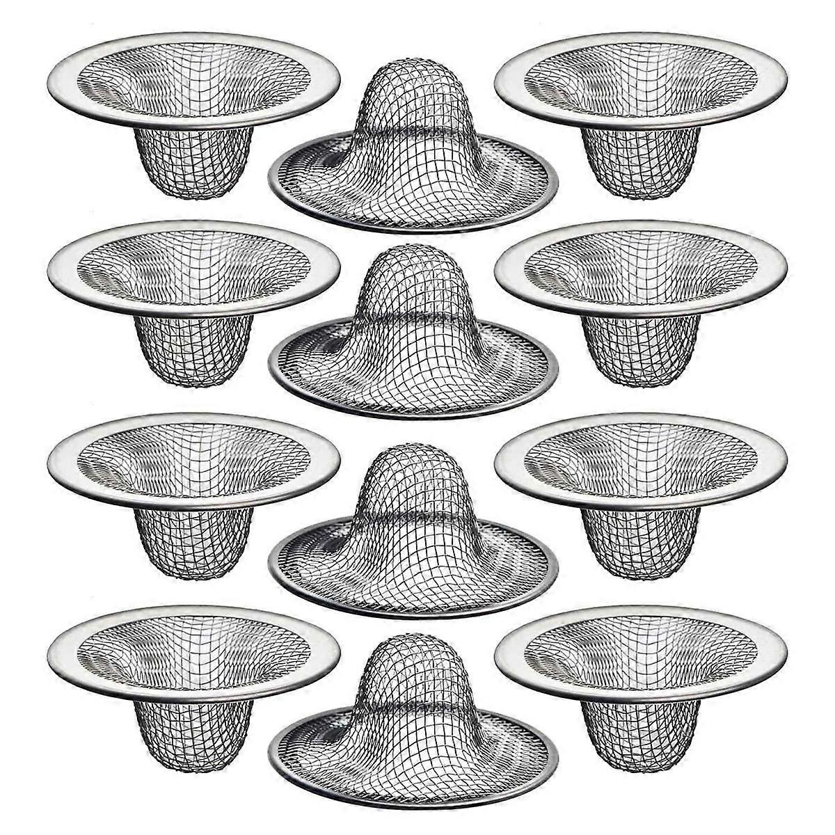 12PCS 2.125Inch Top / 1Inch Basket- Mesh Sink Drain Strainer Hair Catcher for Bathroom Sink, Utility, Slop, Laundry, RV