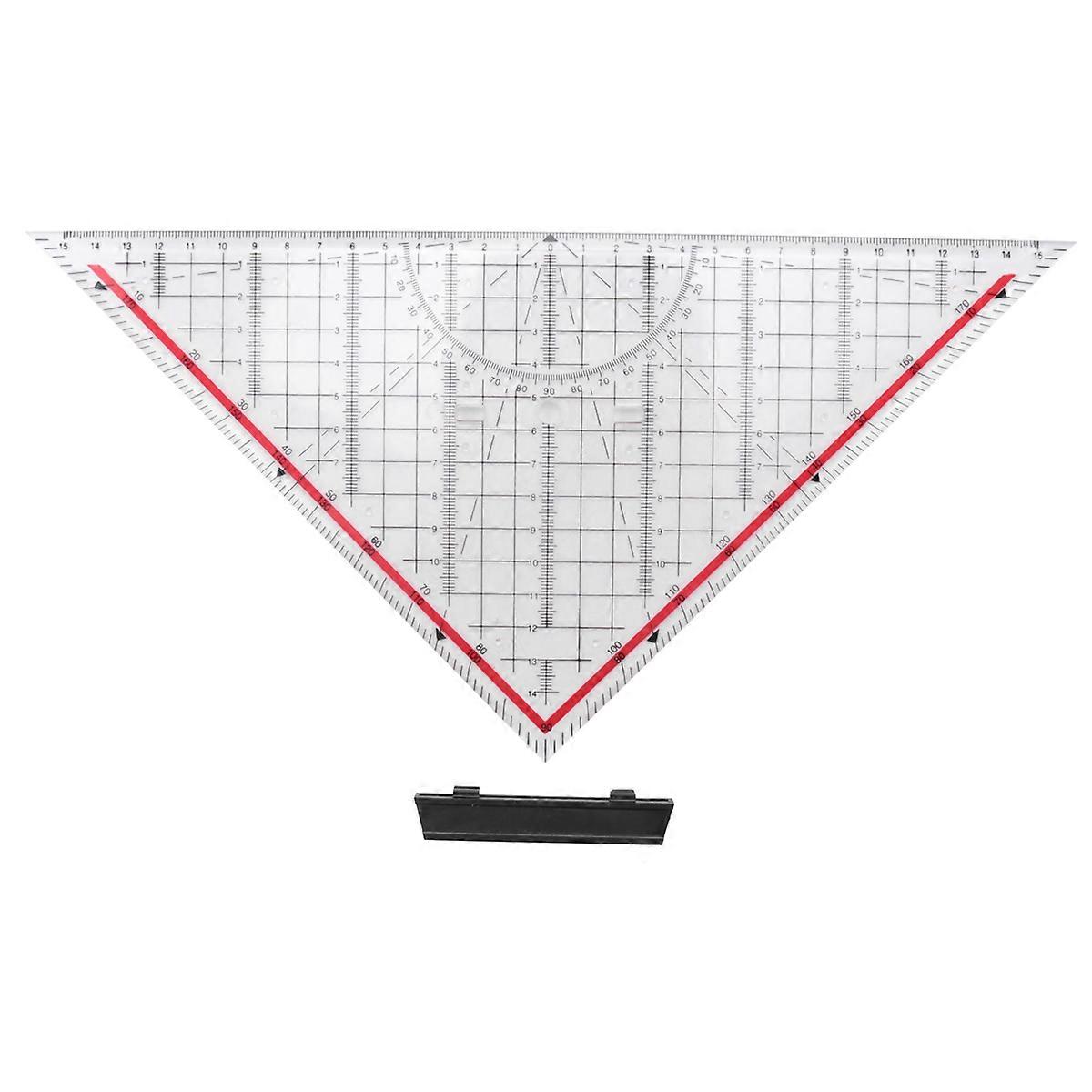 30CM Drawing Triangle Ruler Multi-Function Drawing Design Ruler with Handle Protractor Measurement