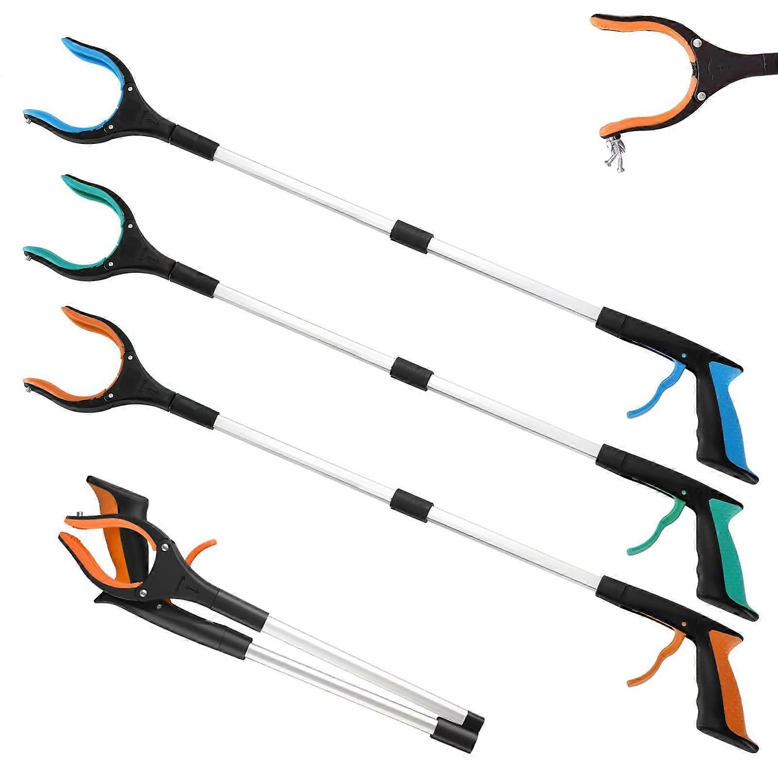 3 Pack Grabber Reacher Tool for Seniors,32' Reacher Foldable with 360° Rotating Jaw Magnetic Tip