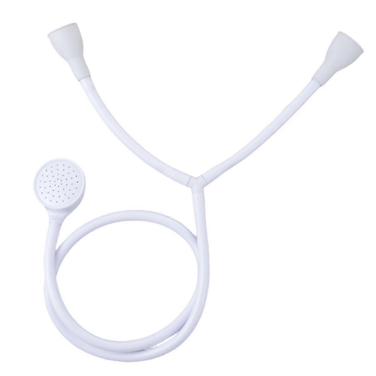 Double Tap Push-On Shower Head and Hose Faucet Sprayer Set