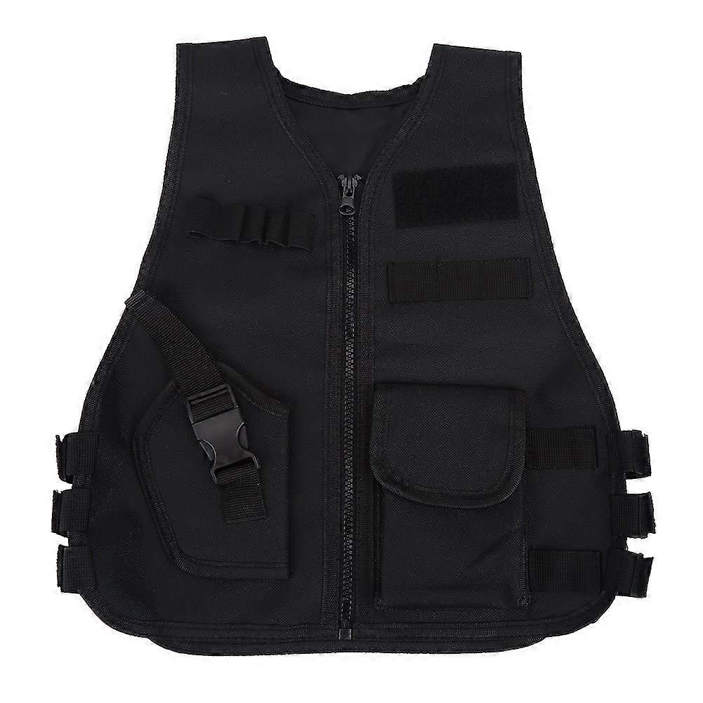 Kids Tactical Vest Breathable Adjustable Waistcoat for Outdoor Hunting Combat Games