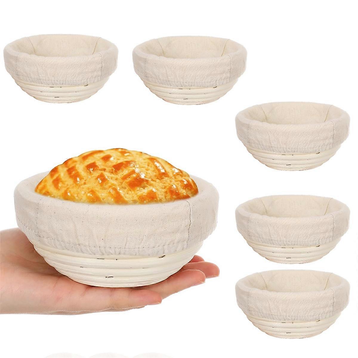 5Inch Banneton Bread Proofing Basket Round Dough Sourdough Proofing Basket Dough Proofing Bowls with