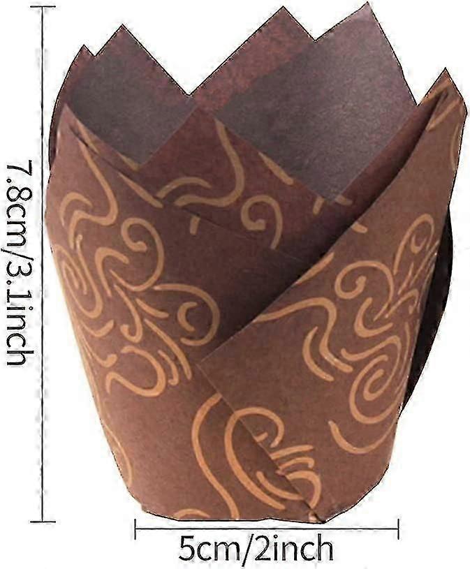 Cupcake Liners Paper, 200 Pieces Paper Liners In Tulip Shape, Baking Cups Newspaper Baking