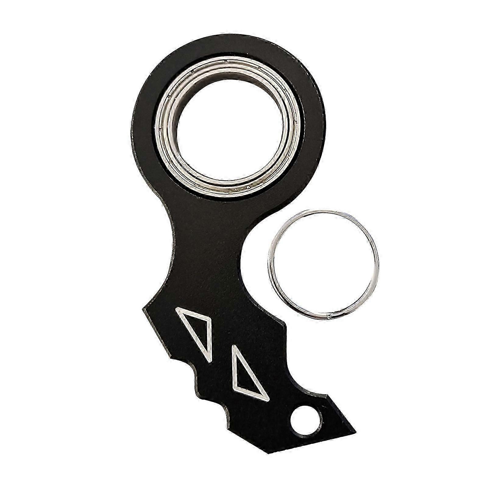 キーホルダースピナーフィジェットおもちゃポケットサイズの指先金属ガジェットキーリングストレスリリーフ十代の若者たちのための抗不安感覚玩具大人抗ストレス玩具P