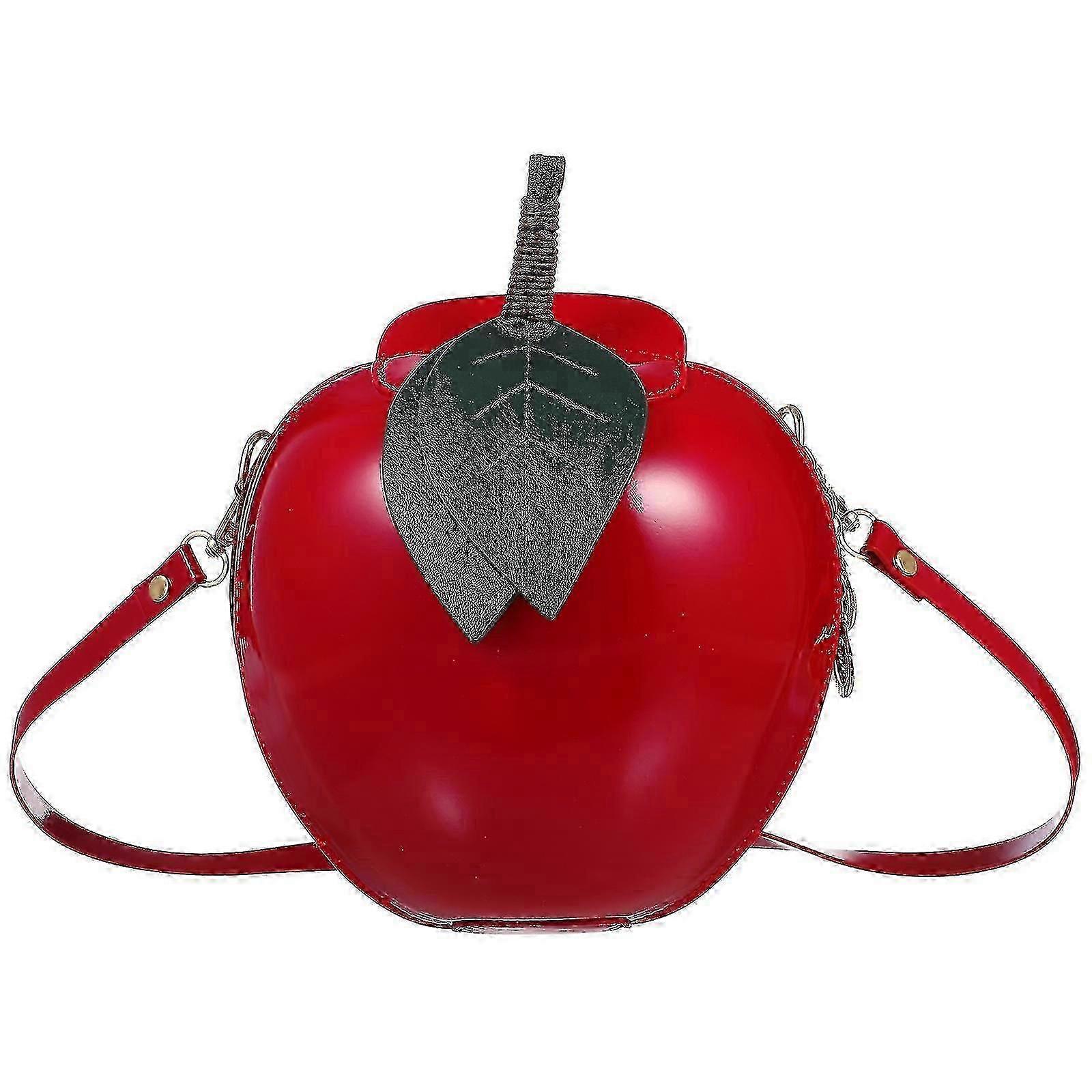 1pc Girl Crossbody Bag Simple Small Shoulder Bag Apple Shaped Coin Bag