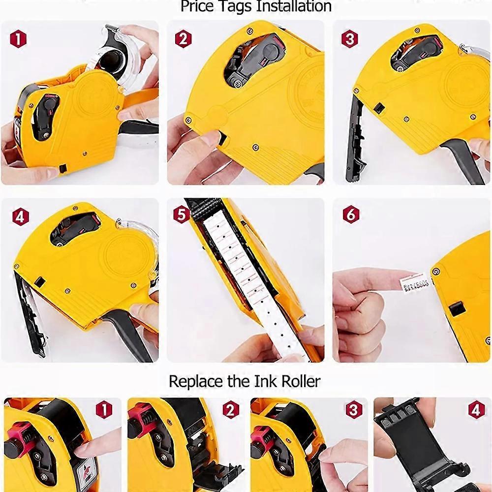 Multifunctional ABS Commodity Label Printer 8 Bits Practical Supermarket Single Row Coding Machine Commissary Manual Price Marker