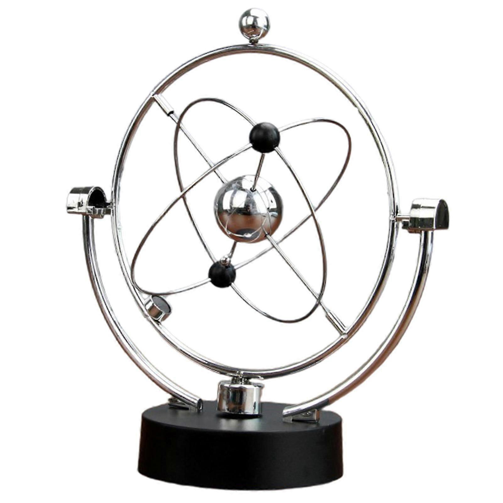 מכונת תנועה עצמאית העומדת בפני עצמה מסגרת ברזל מחושלת מסתובבת פיזיקה כדור שמימי כדור תנועה תמידי צעצוע קישוט הבית