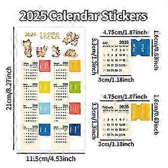 2025 Stickers Calendar Stickers Diary Notebook Classification Label Stickers Month