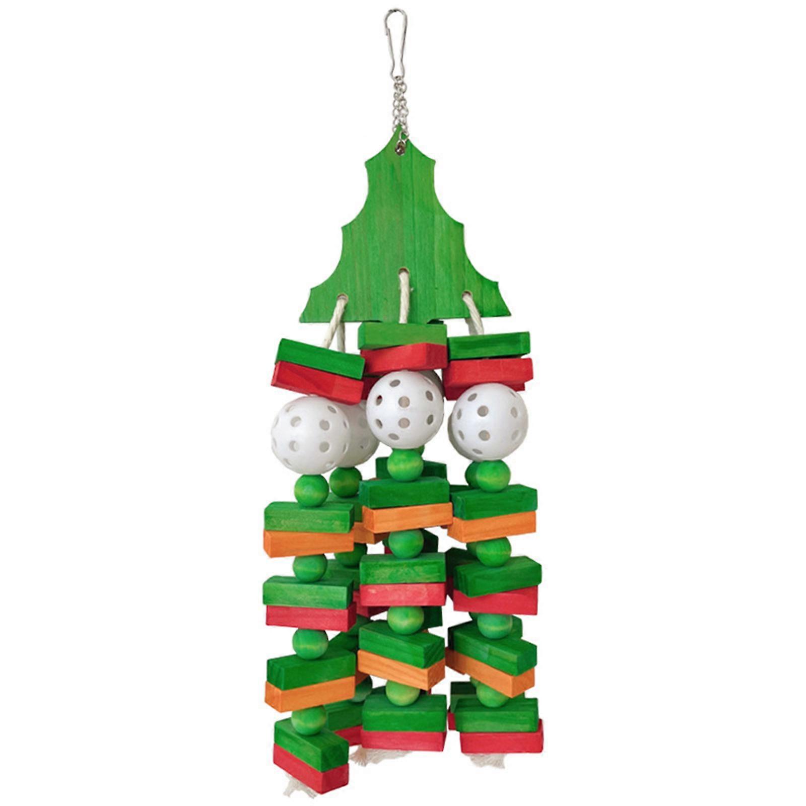 Parrot Enrichment Toy Wood Block Chew Game for Cage Biting Safe Wood Chewing Toy for Chewing Cage Toy