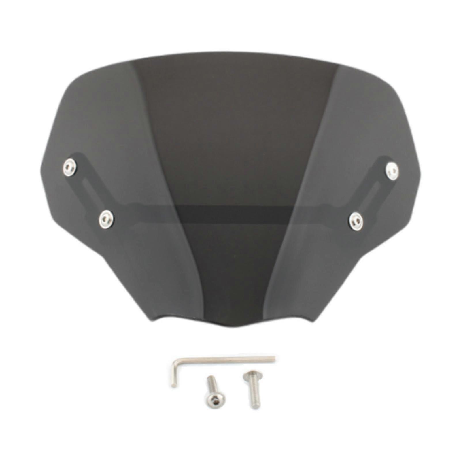 Front Windshield Visor Motorcycle Accessories Exterior High Reliability Motorcycle Parts Modern Motorcycle Windscreen Replace-color: Black