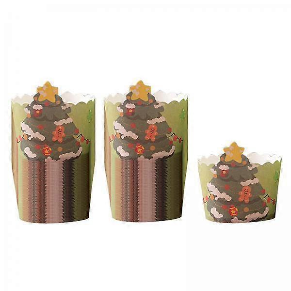 2x 100 stycken muffinsfoder Papper Bakkoppar Kakor Juldekoration