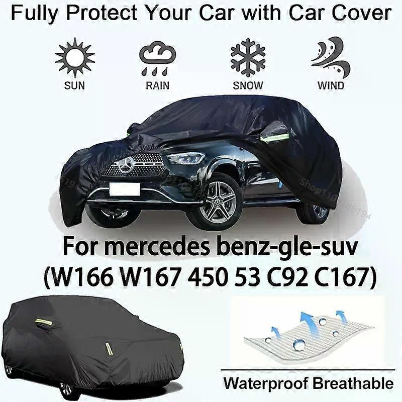 غطاء السيارة الكامل لمرسيدس بنز-GLE (W166 W167) واقية من الثلج ، واقية من الشمس ، ملحقات سيارات مقاومة للماء والغبار